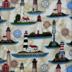 Yatching collection of  fabric - lighthouses  