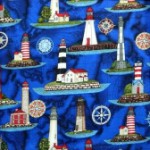 Yatching collection of  fabric - Lighthouses 