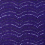 Tracks on purple aboriginal print fabric 