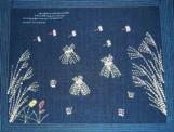 Small sashiko stitched quilt.