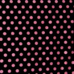 Pink spot on black quilting fabric