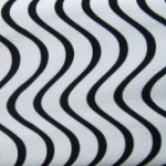 Black & White Stripe Fabric (curved) 