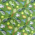 Sports collection of  quilting fabric - Tennis